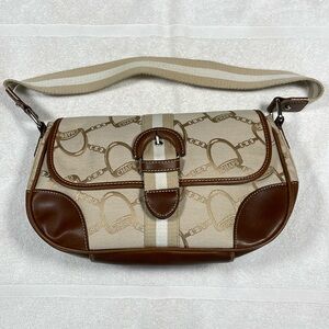 Slightly used Chaps tan & brown purse.